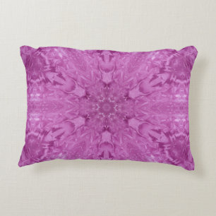 Rosa Feminine Snöre Kaleidoskop Snowflake Prydnadskudde