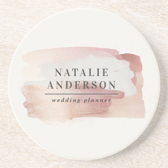 Rosa feminint roséguld modern stilfull elegant underlägg (Framsidan)