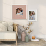 Rosa feminint valv fotobryllopsgåva hem inredning fototryck<br><div class="desc">Tillsammans är bättre par rosa feminint valv fotobryllopsannonsering och gåva affisch tryck. Modernt feminint elegant rosa färgton.</div>