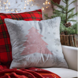 Rosa festiv julgrans kastkudde kudde