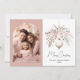 Rosa Festive Bauble Arch Ram Family PhoCard Julkort