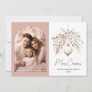 Rosa Festive Bauble Arch Ram Family PhoCard Julkort