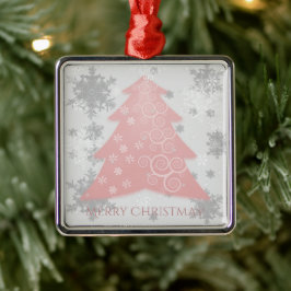 Rosa Festive Julgran Ceramic Ornament