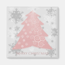 Rosa Festive Julgran Magnet