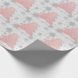 Rosa Festive Julgran Wrapping Papper Presentpapper