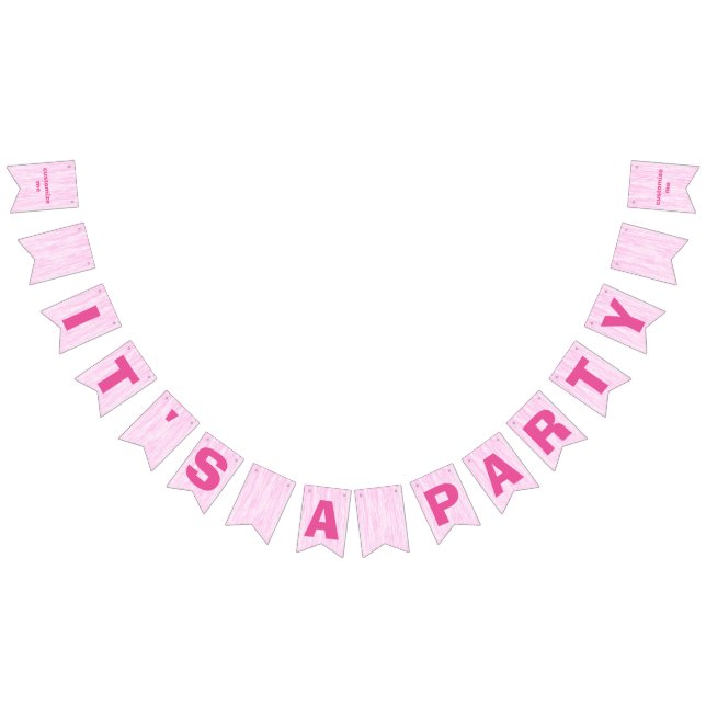 Rosa Fiber Vimplar (Alla)