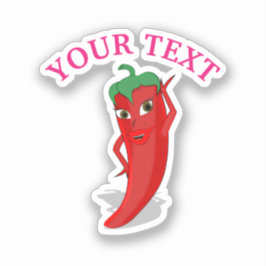 Rosa fiesta bröllopskalas med röd het peppar-diva klistermärken