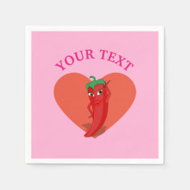 Rosa Fiesta Möhippa with Red Hett pepper Diva Pappersservett