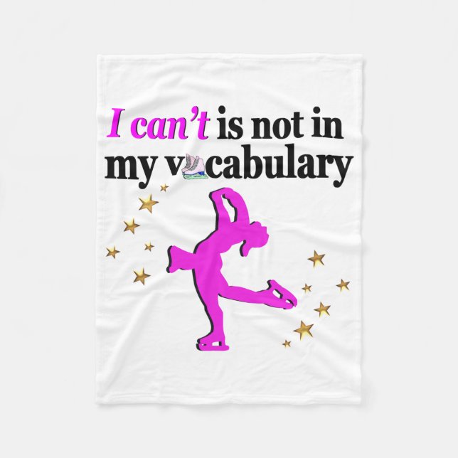 ROSA FIGUR SKATINGMÅL OCH DREAMS FLEECEFILT (Framsidan)