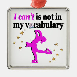 ROSA FIGUR SKATINGMÅL OCH DREAMS JULGRANSPRYDNAD METALL