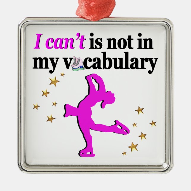 ROSA FIGUR SKATINGMÅL OCH DREAMS JULGRANSPRYDNAD METALL (Framsidan)