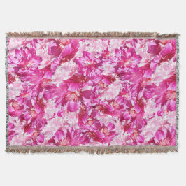 Rosa filt för pionblommafrans