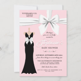 Rosa Finare Elegant Mode Tiffany Baby Shower Inbjudningar