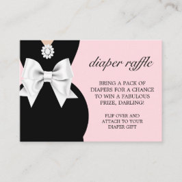 Rosa Finare Glam Tiffany Diaper Raffle Baby Shower Tilläggskort
