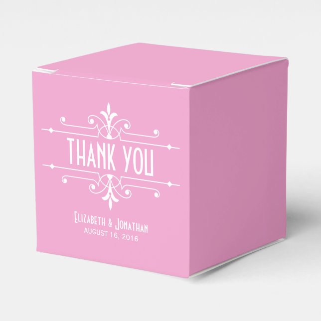 Rosa Finare: Ornamental Favor Boxes Presentaskar (Framsidan Sidan)