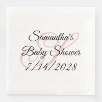 Rosa Finmonogram Babyshower