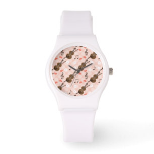 Rosa fiol armbandsur