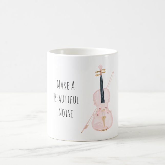 Rosa fiolin instrument kaffemugg (Center)