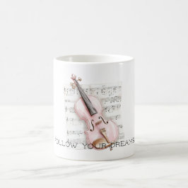Rosa fiolnotblad kaffemugg