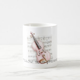 Rosa fiolnotblad kaffemugg