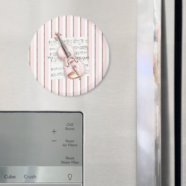 Rosa fiolnotblad magnet (In Situ (Fridge))
