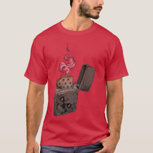 Rosa Fire Clipper Lighter Skeleton Breast Cancer A T Shirt