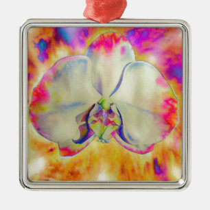 Rosa Fire Orchid Julgransprydnad Metall