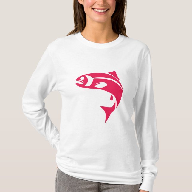 Rosa Fish T Shirt (Framsida)