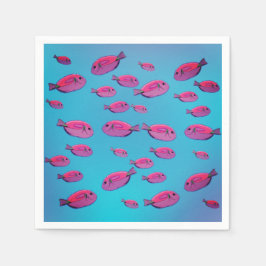 Rosa Fishes Pappersservett