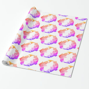 Rosa Fishes Pisces Astrology-tecken Presentpapper