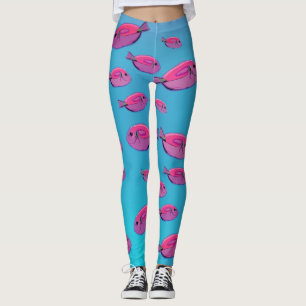 Rosa Fishing Anpassningsbar Leggings