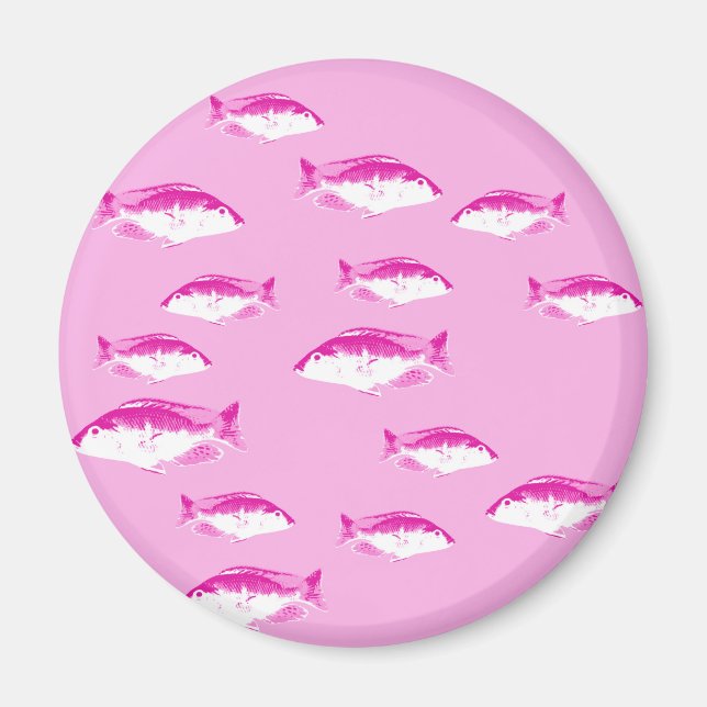 Rosa fisk magnet (Framsidan)