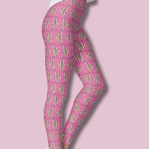 Rosa fisk mönster leggings