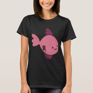 Rosa fisk t shirt