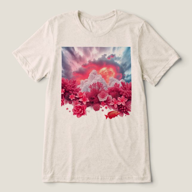 Rosa fisk t shirt (Design Framsida)