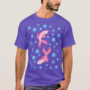 Rosa fiskar och bubblor t shirt