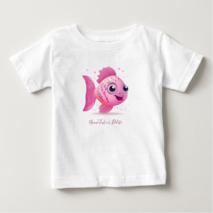 Rosa fiskbaby-t-shirt t shirt
