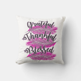 rosa fjädrar tacksamma tacksamma välsignade kuddar