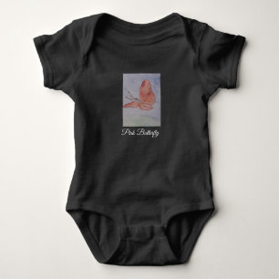 Rosa fjäril Bodysuit T Shirt