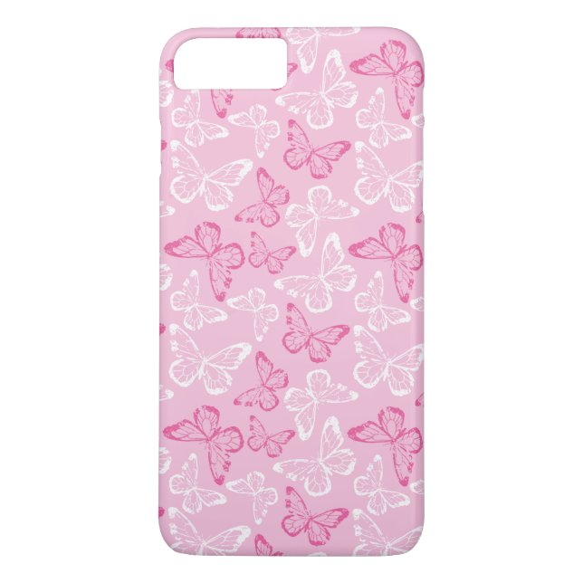Rosa Fjäril Case-Mate iPhone Skal (Baksida)