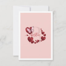 Rosa fjäril med hjärtblad Bästa vän