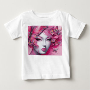 Rosa Fjäril T Shirt