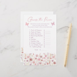 Rosa Fjäril Vilda Blommor Gissa Priset Spel