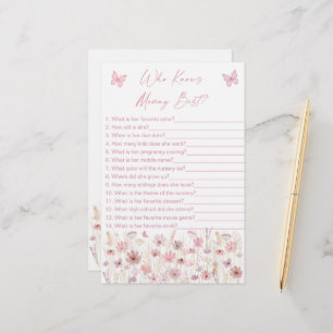 Rosa fjäril vilda blommor vem vet mammas spel