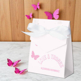 Rosa fjärilar Quinceanera Presentaskar