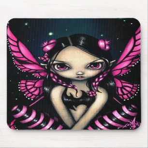 "Rosa fjärilsfe" Mousepad Musmatta