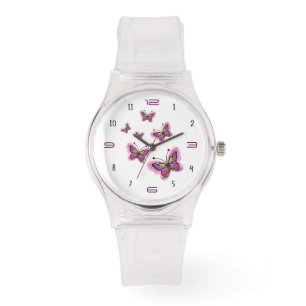 Rosa Fjärilsflykt – Elegant Minimalism Armbandsur