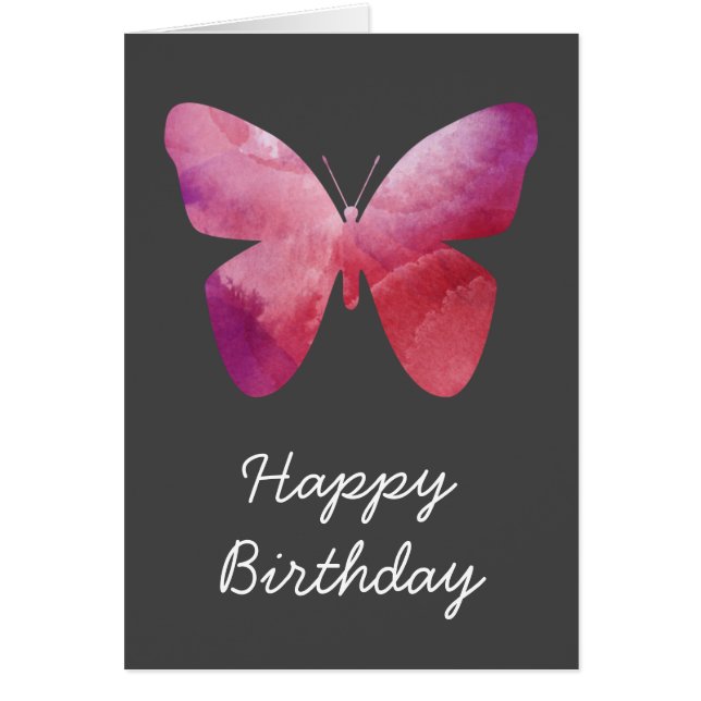 Rosa-fjärilsfrihet vismisk hälsningskort (Framsidan)