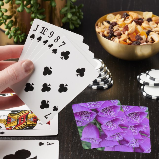 Rosa fläckig fingerborgsblomma casinokort (På plats)