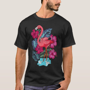 Rosa Flam från Exotic Animal Tropical Zoo Bird Flo T Shirt